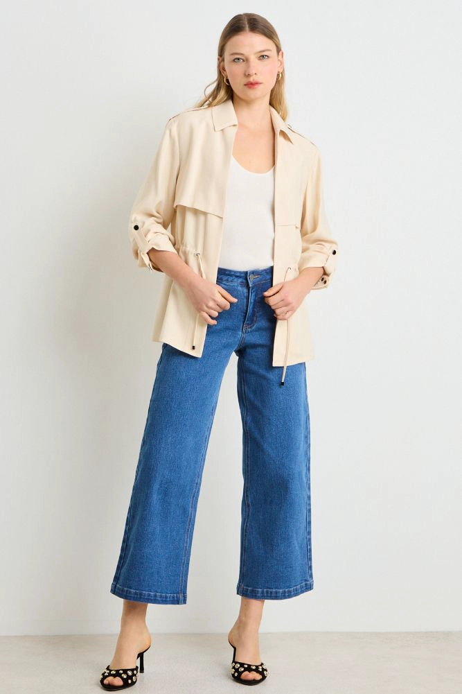 TRENCH LISO BEIGE MUJER ASH - 5