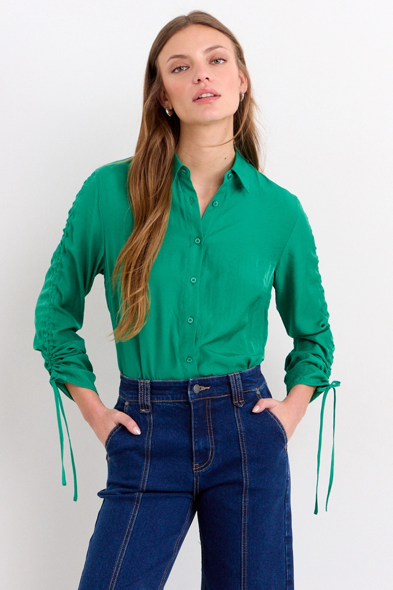 BLUSA LISA VERDE MUJER IO - 1
