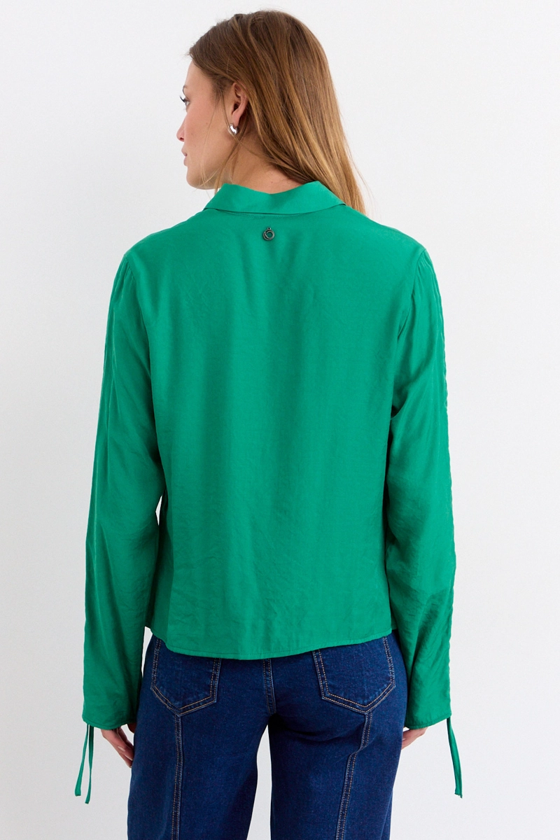 BLUSA LISA VERDE MUJER IO - 3