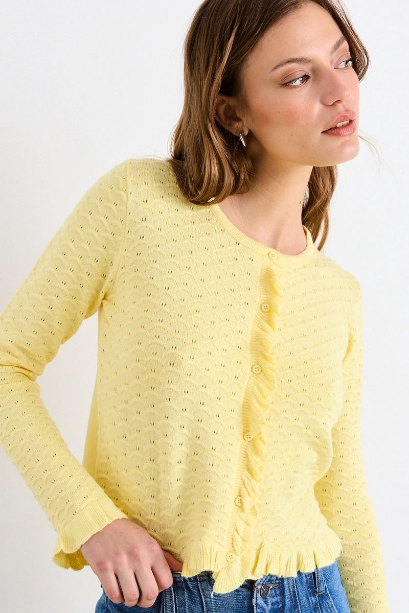 CHALECO LISO AMARILLO MUJER IO - 1