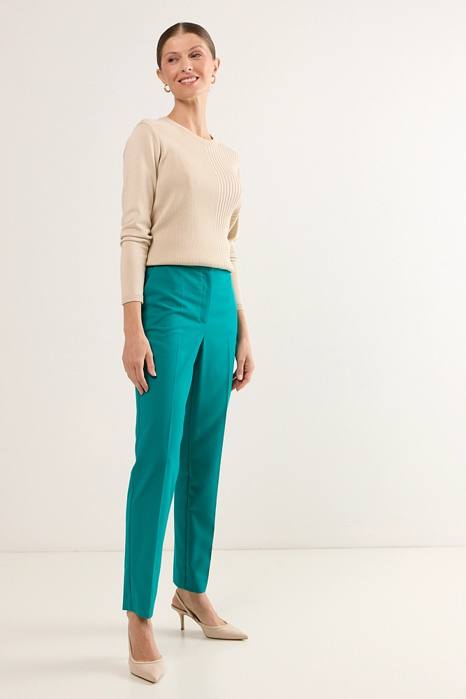 PANTALON LISO VERDE CATA MUJER MA GRIFFE - 5