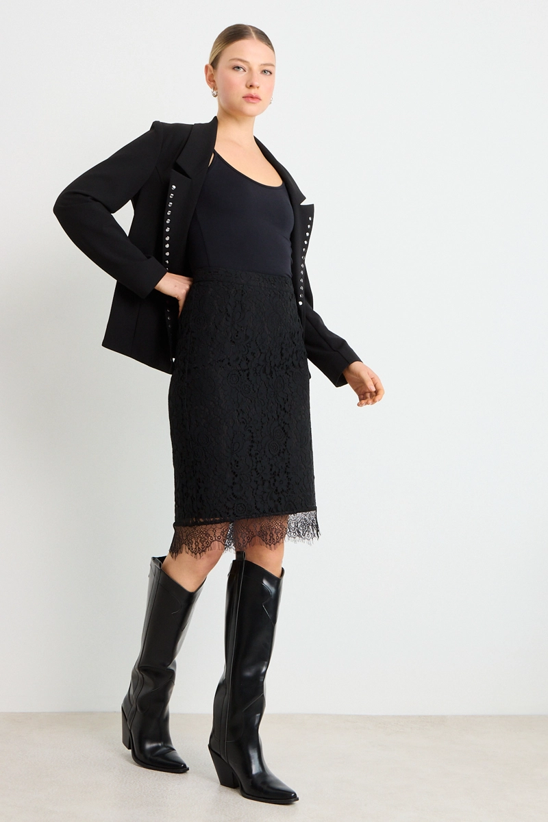 FALDA LARGA NEGRO MUJER ASH - 5