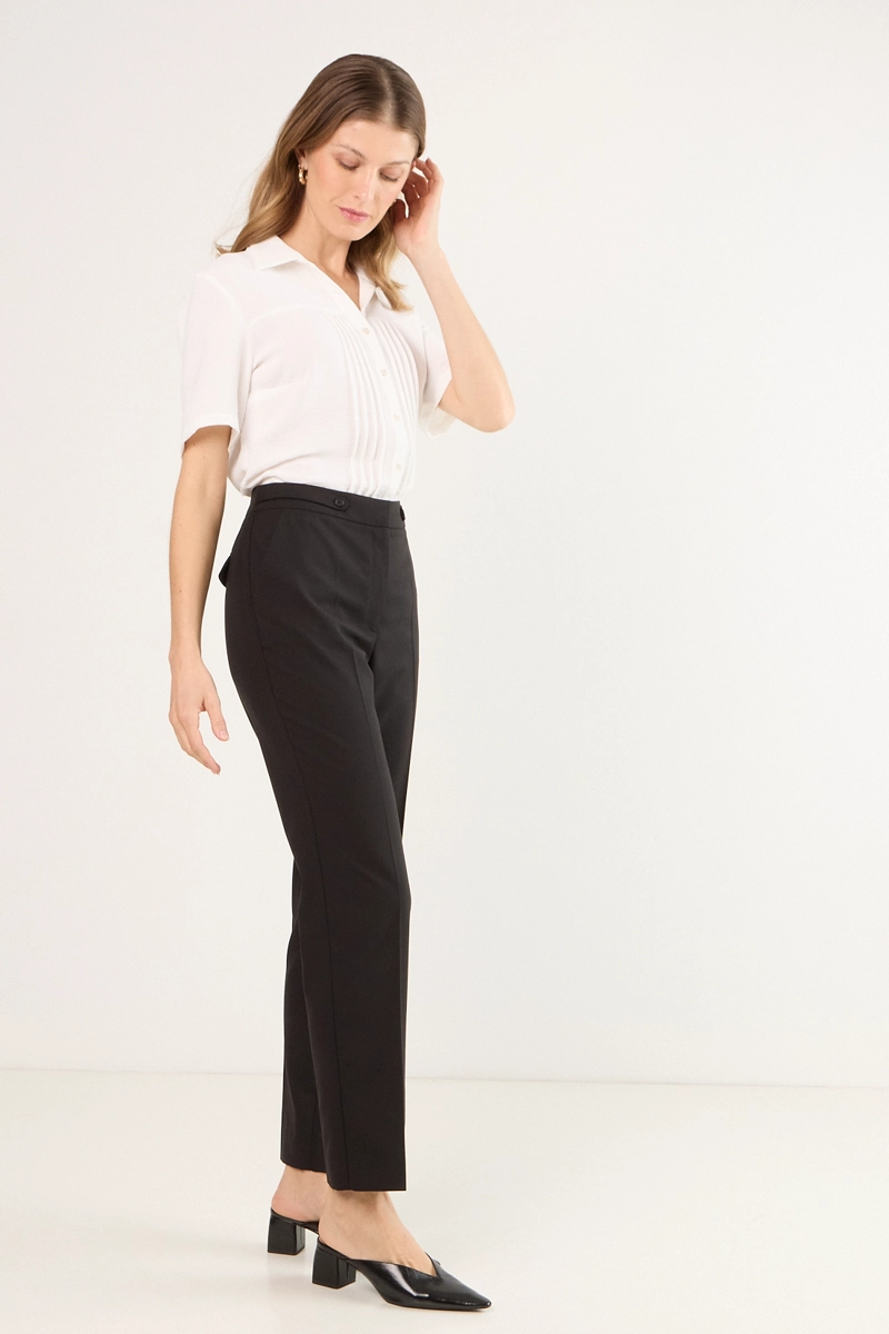 PANTALON LISO NEGRO MUJER MA GRIFFE - 5