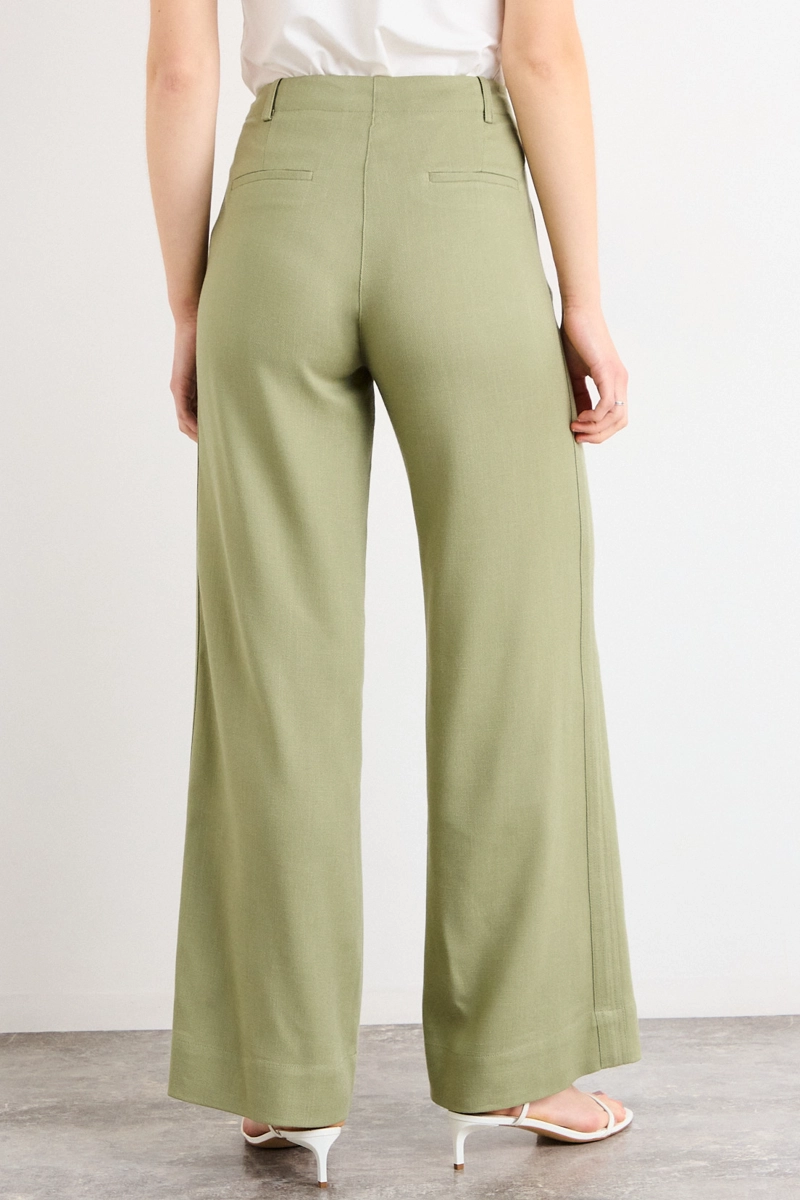 PANTALON VERDE OLIVA MUJER IO - 4