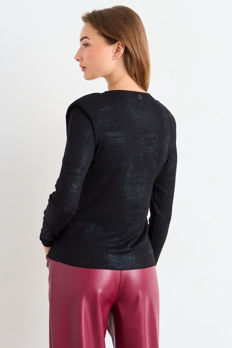 POLERA MANGA LARGA NEGRO MUJER IO - 3