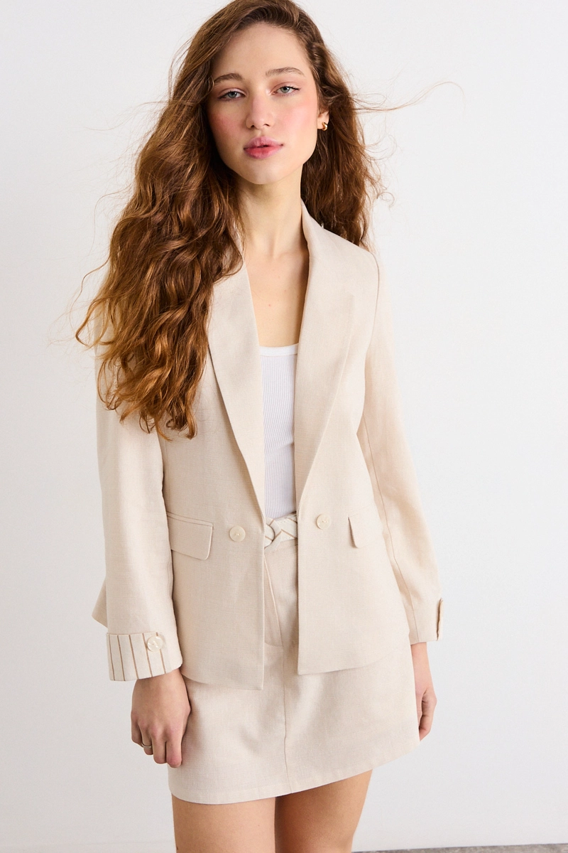BLAZER BEIGE MUJER IO - 1
