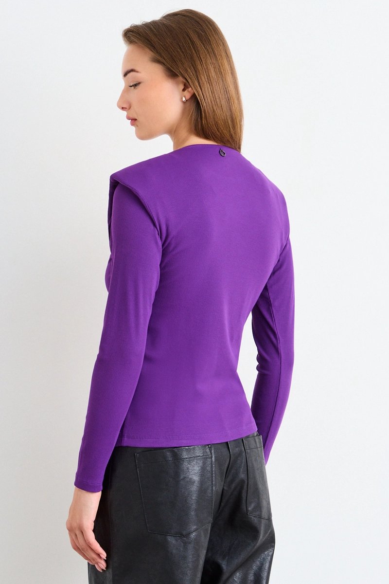 POLERA MANGA LARGA MORADO MUJER IO - 3