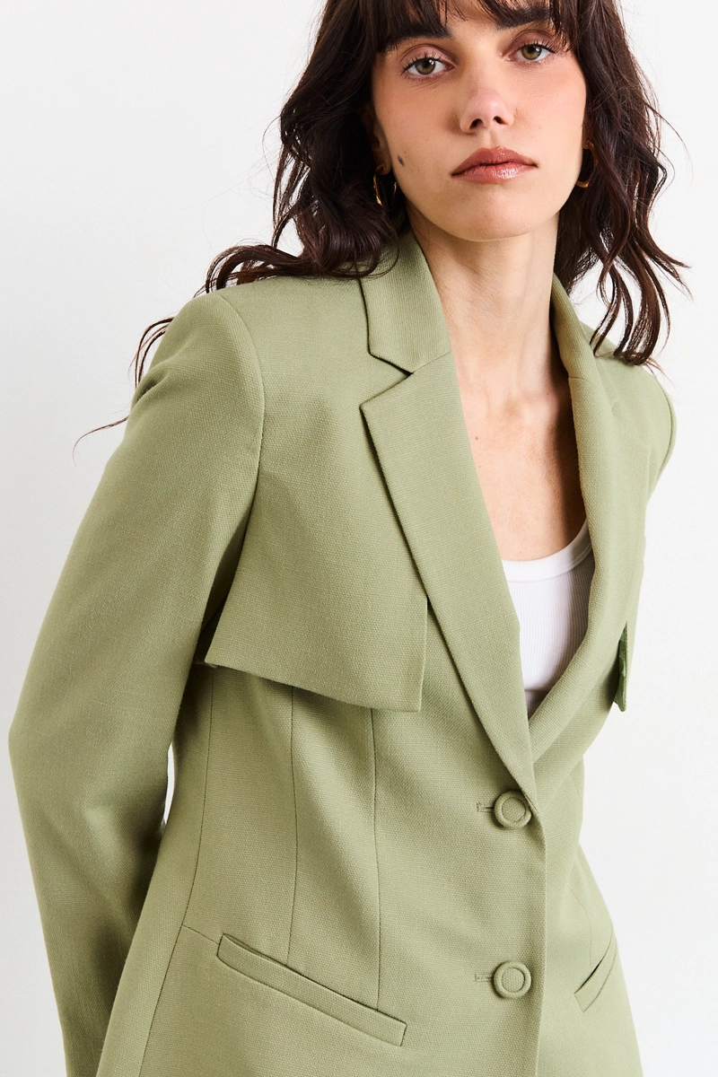 BLAZER VERDE OLIVA MUJER IO - 1