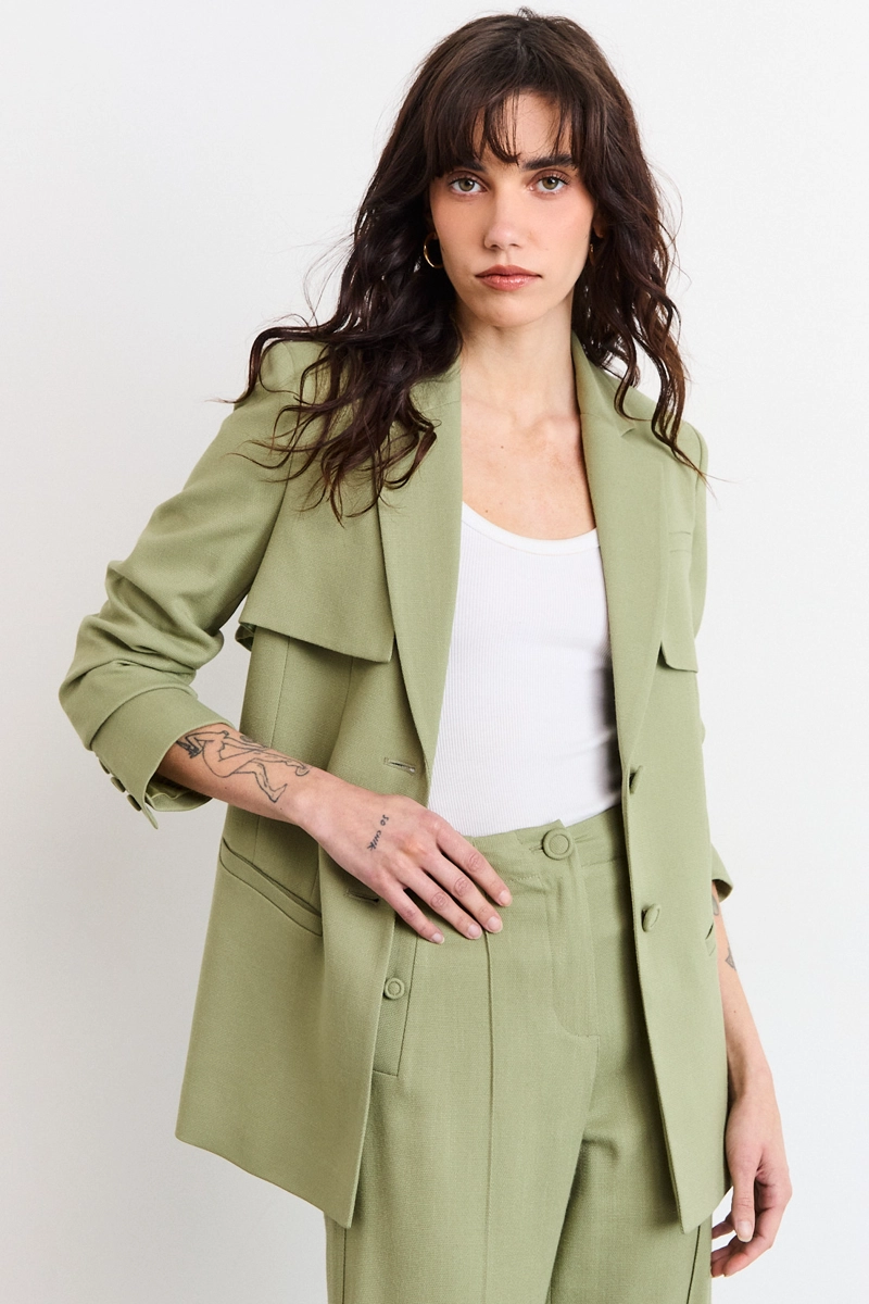 BLAZER VERDE OLIVA MUJER IO - 2