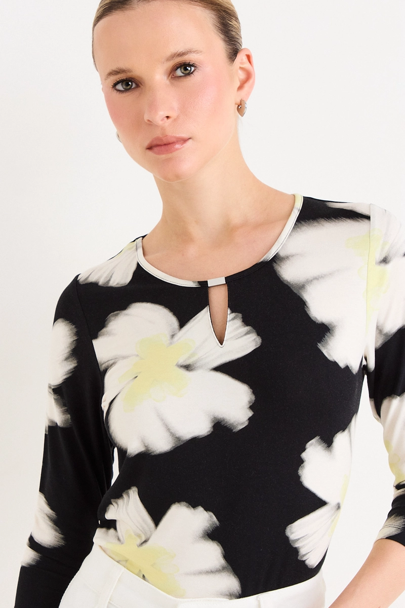 POLERA MANGA LARGA NEGRO MUJER ASH - 1