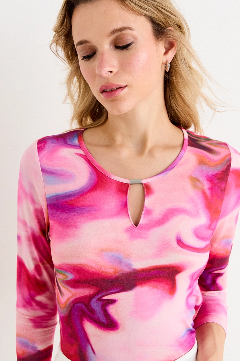 POLERA MANGA LARGA ROSA MUJER ASH - 1