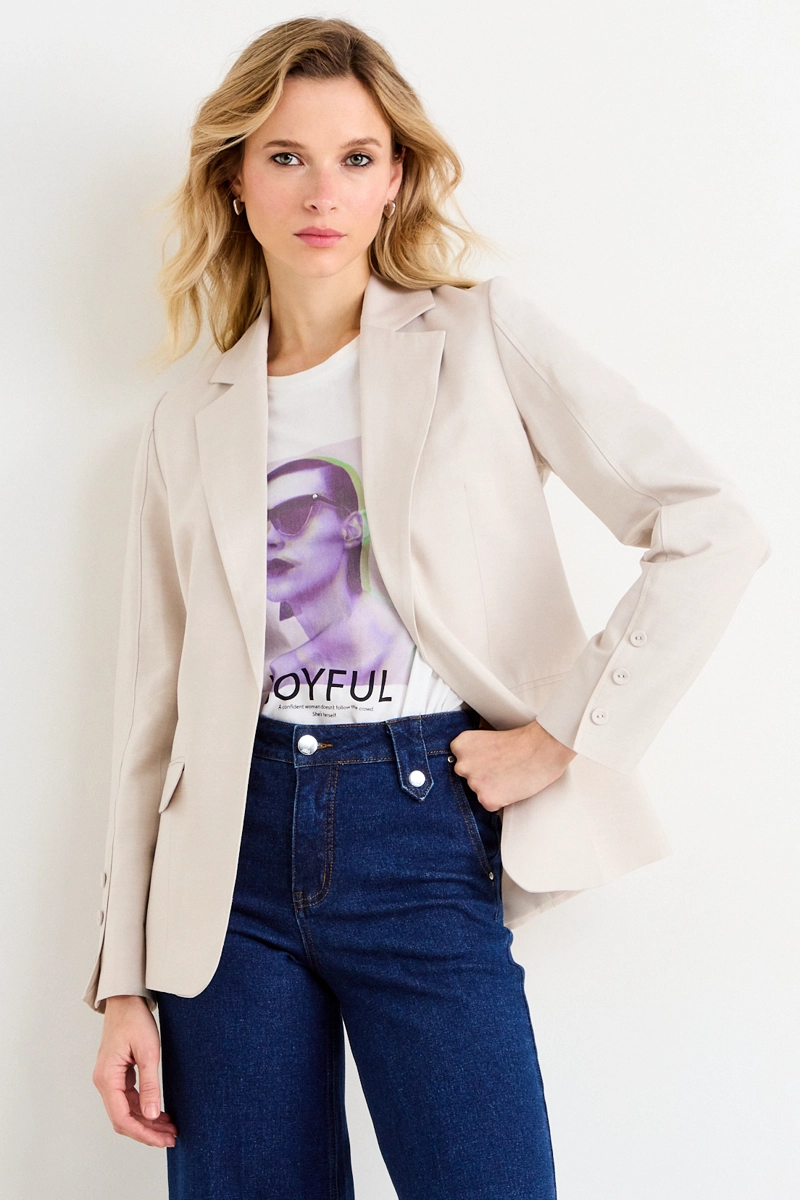 BLAZER BEIGE MUJER ASH - 1
