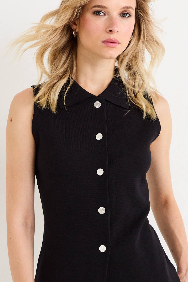 GILET NEGRO MUJER ASH - 2