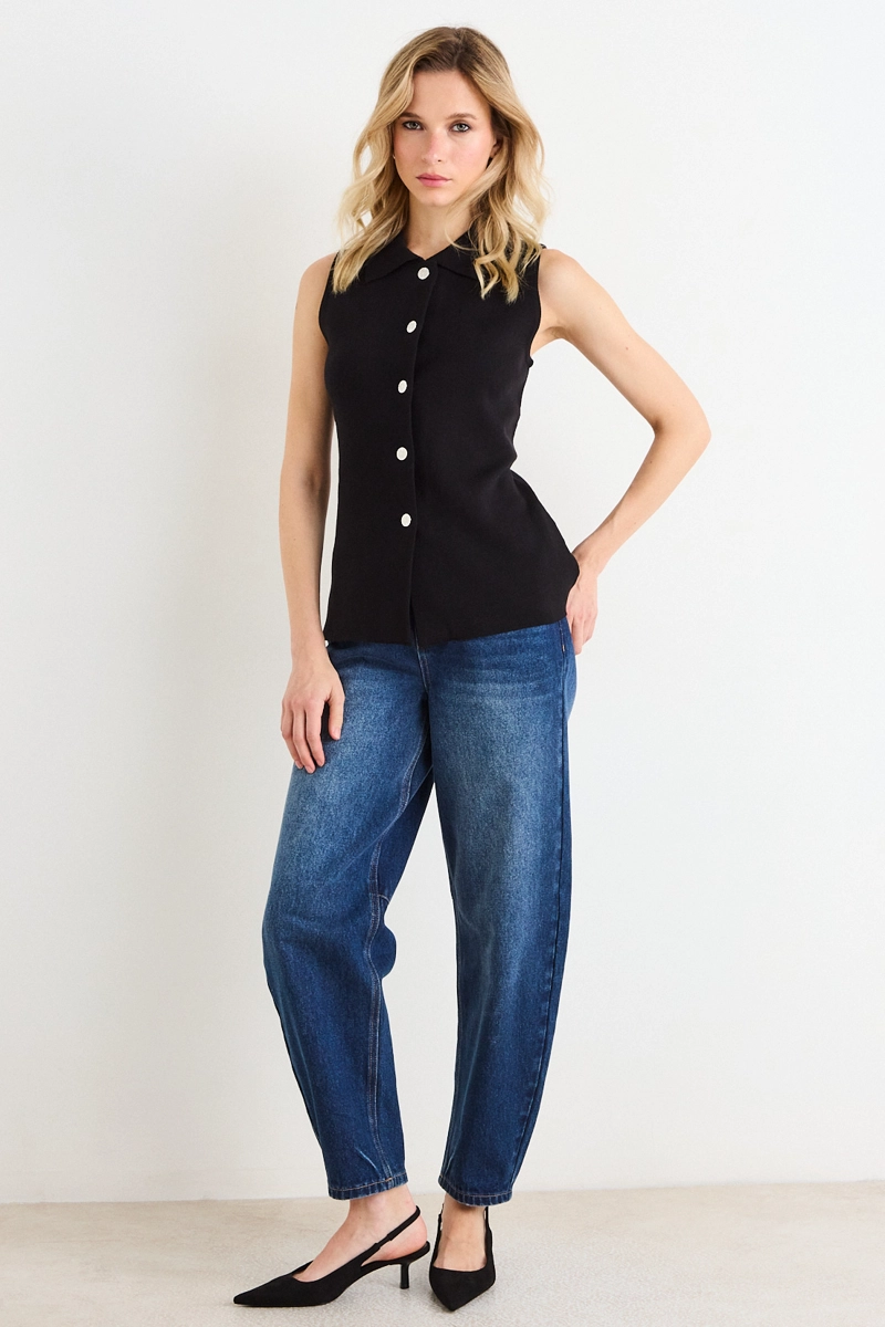 GILET NEGRO MUJER ASH - 4