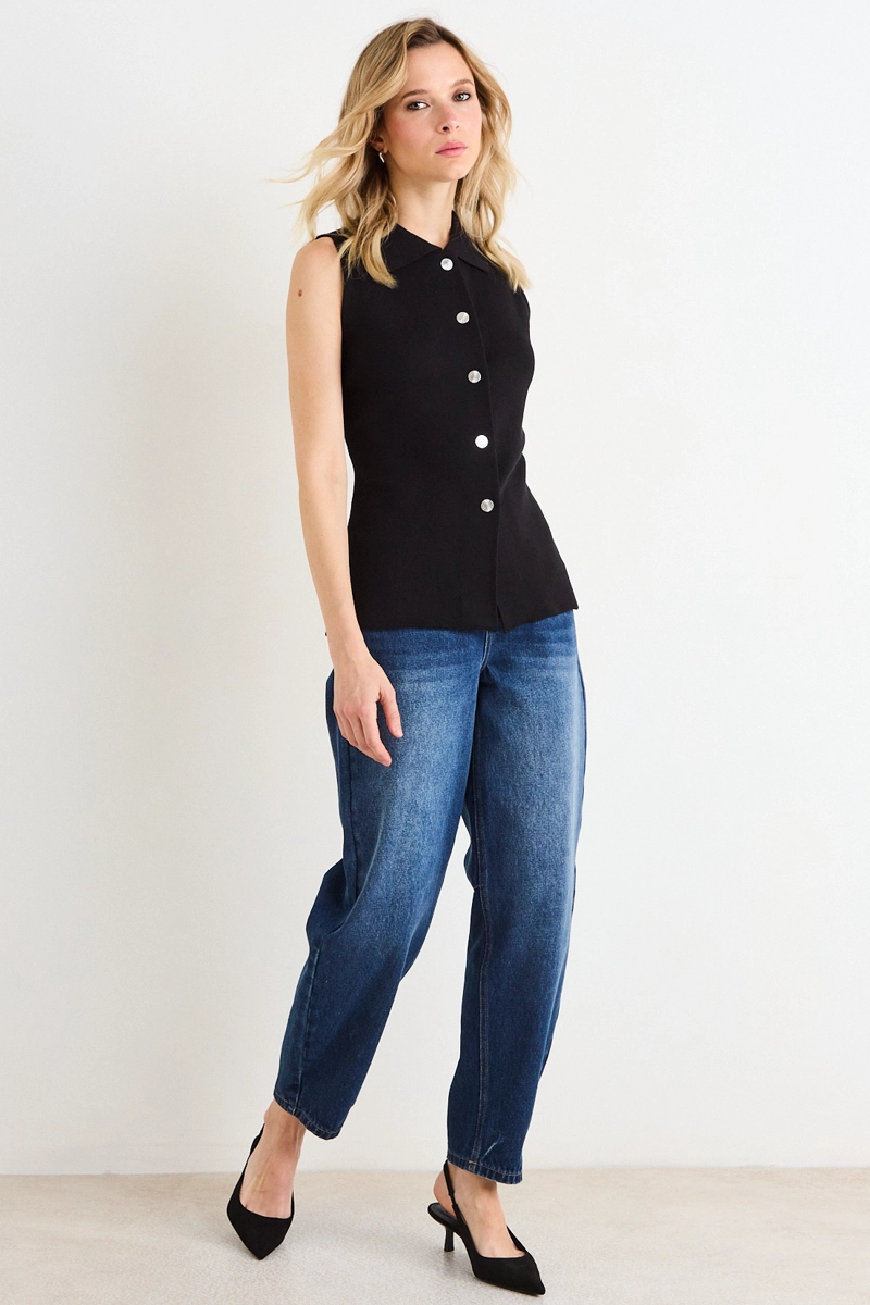 GILET NEGRO MUJER ASH - 5