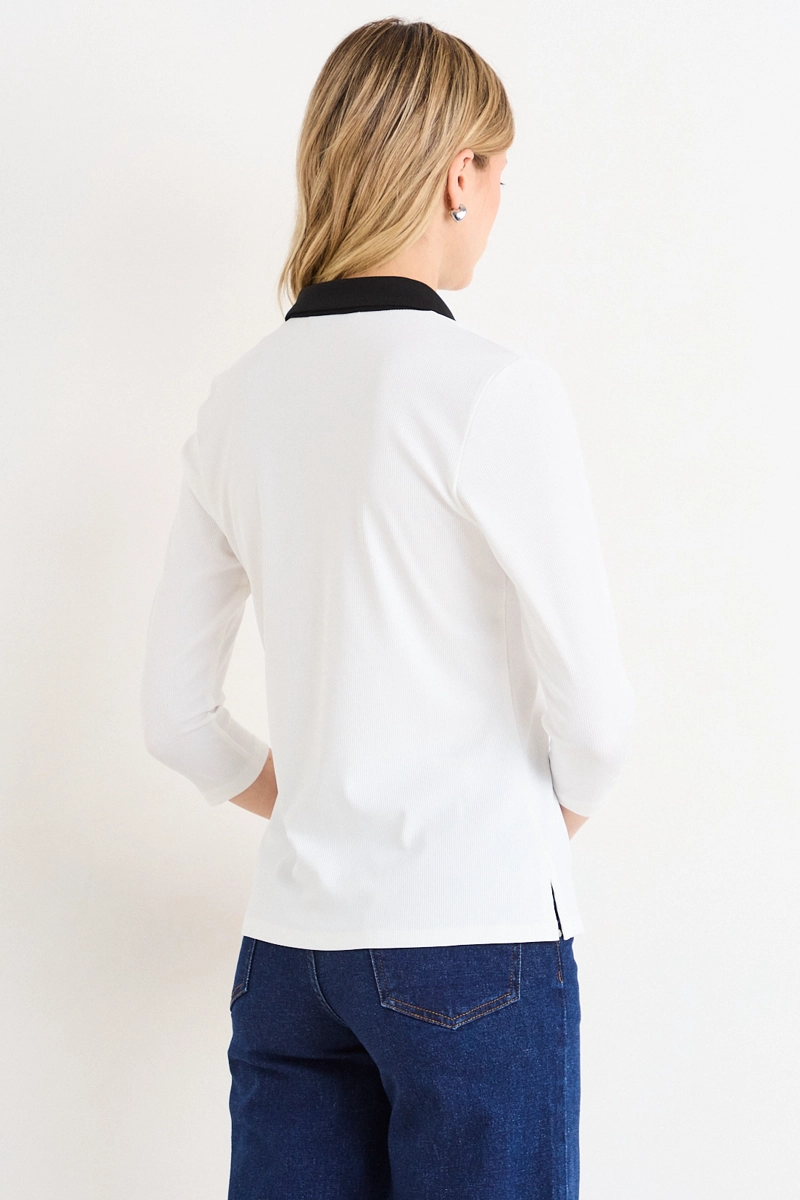 POLERA MANGA LARGA CRUDO MUJER ASH - 3