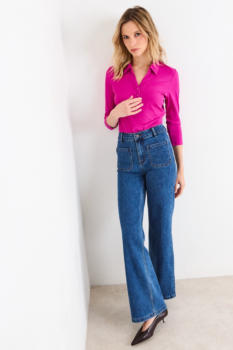 POLERA MANGA LARGA FUCSIA MUJER ASH - 4