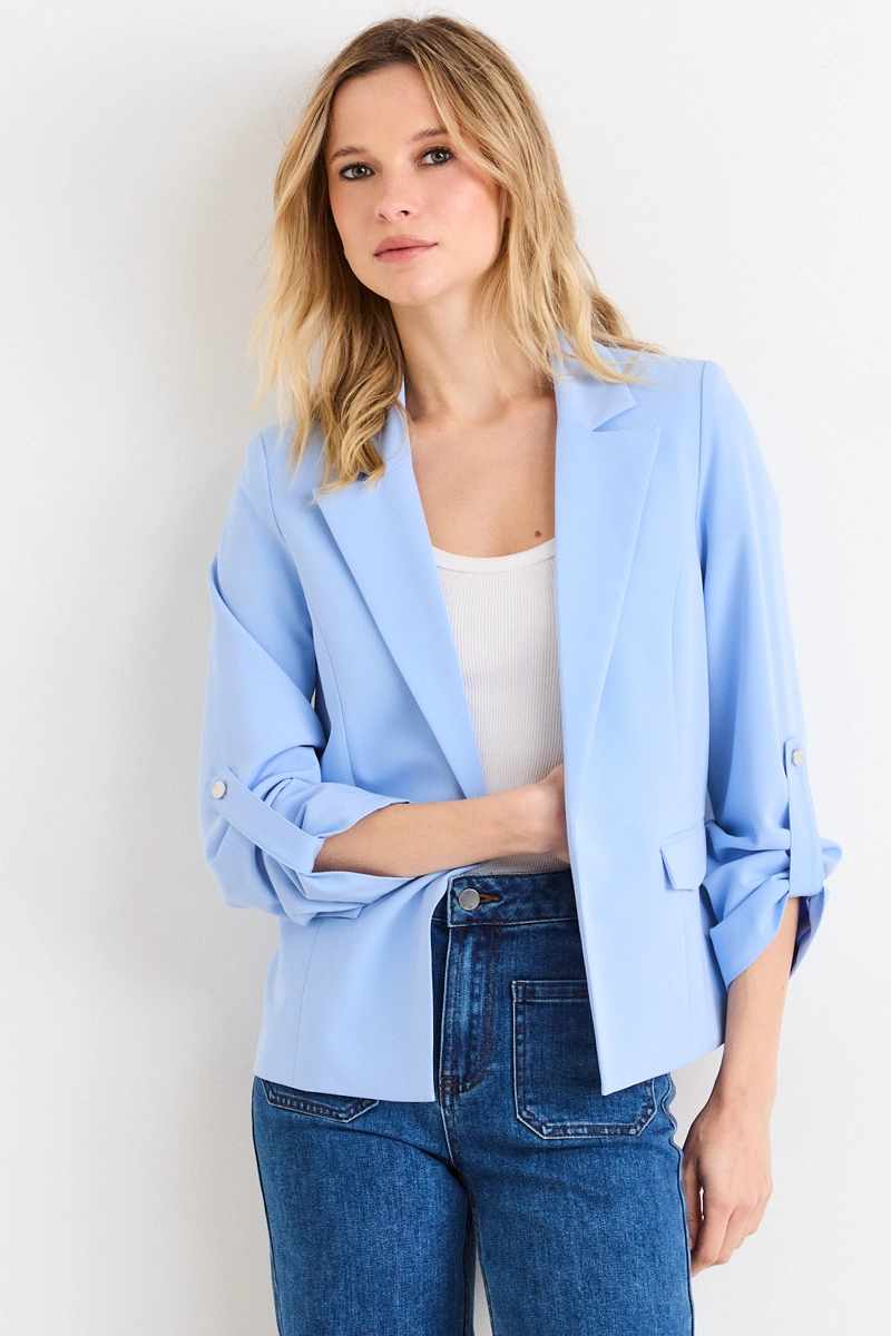 BLAZER CELESTE MUJER ASH - 1
