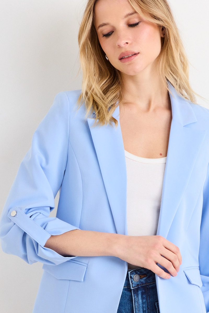 BLAZER CELESTE MUJER ASH - 2
