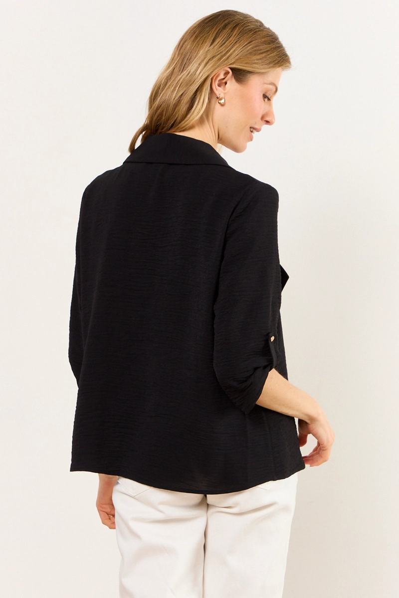 TAPADO ABIERTO NEGRO MUJER MA GRIFFE - 3
