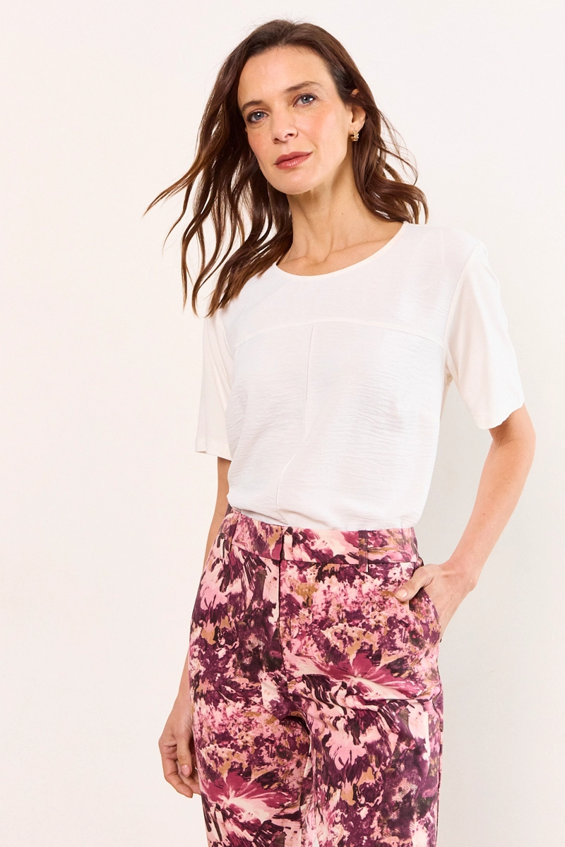 POLERA MANGA CORTA BLANCO MUJER MA GRIFFE - 2