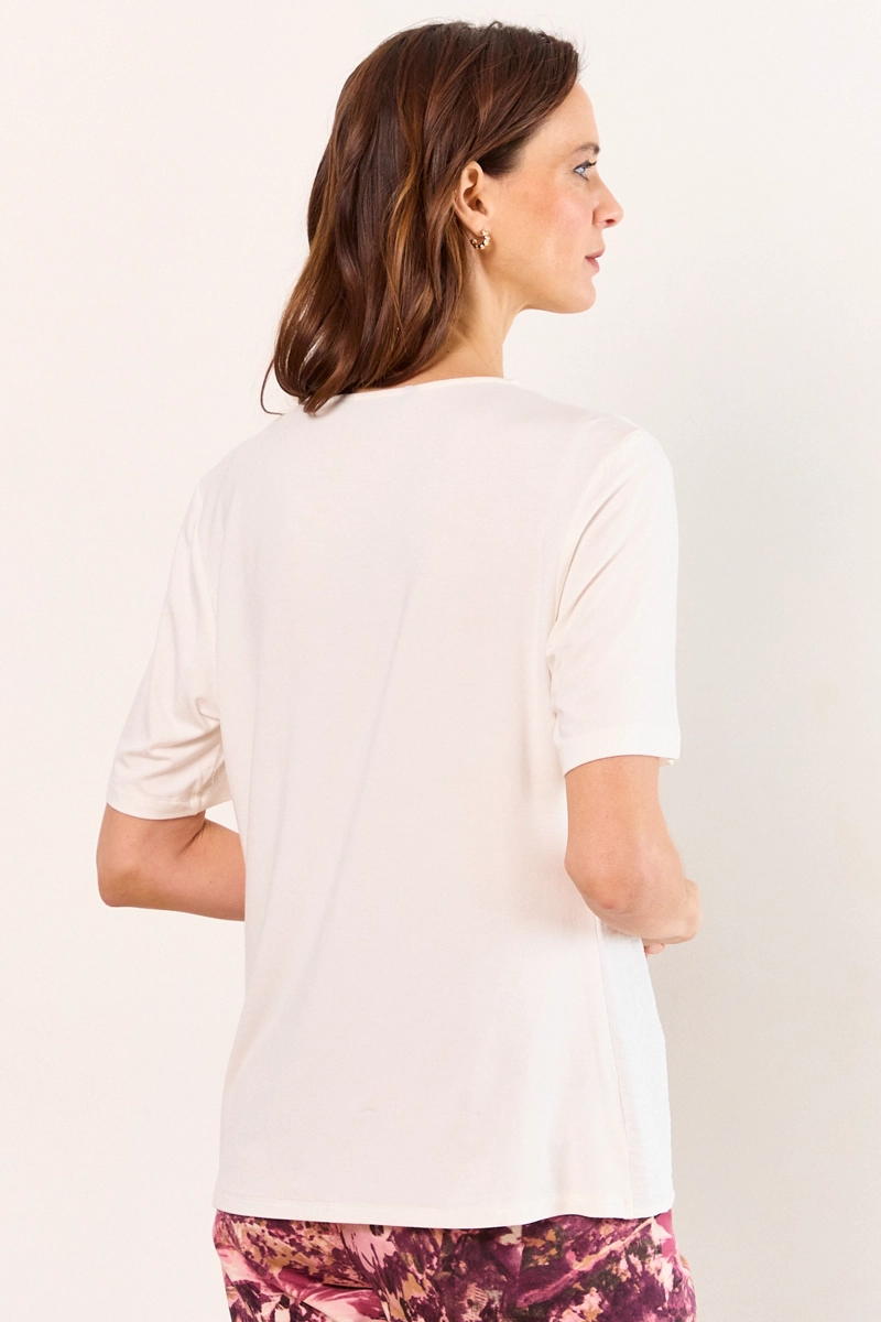 POLERA MANGA CORTA BLANCO MUJER MA GRIFFE - 3