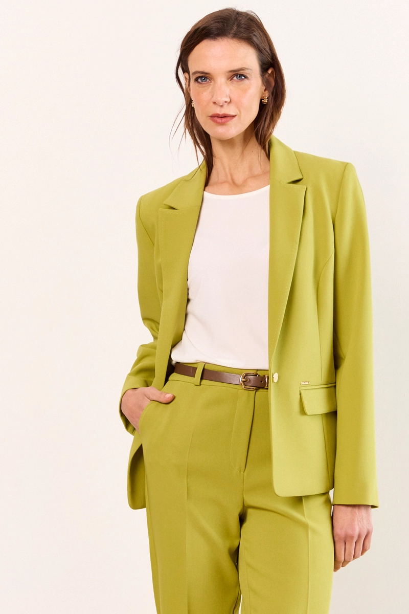 BLAZER VERDE MUJER MA GRIFFE - 1