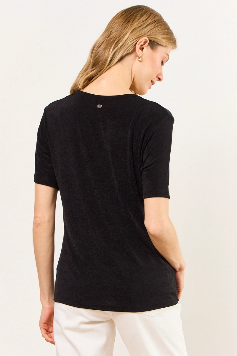 POLERA MANGA CORTA NEGRO MUJER MA GRIFFE - 3