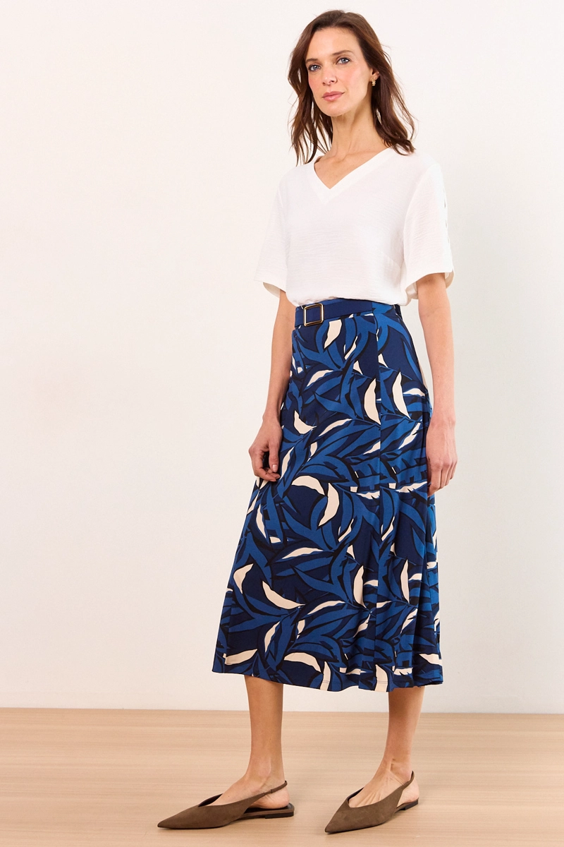 FALDA LARGA AZUL MUJER MA GRIFFE - 5