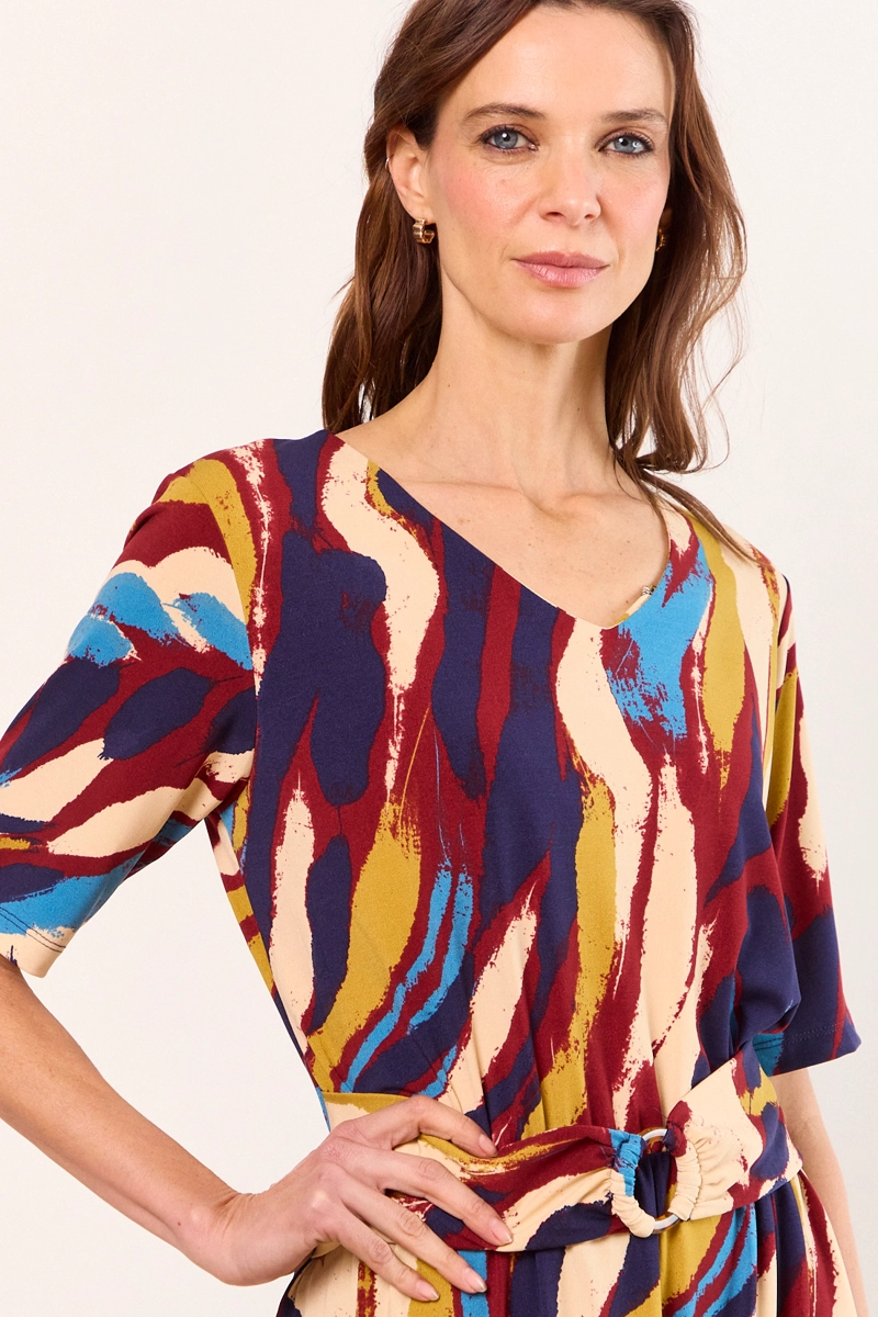 VESTIDO LARGO AZUL MUJER MA GRIFFE - 2