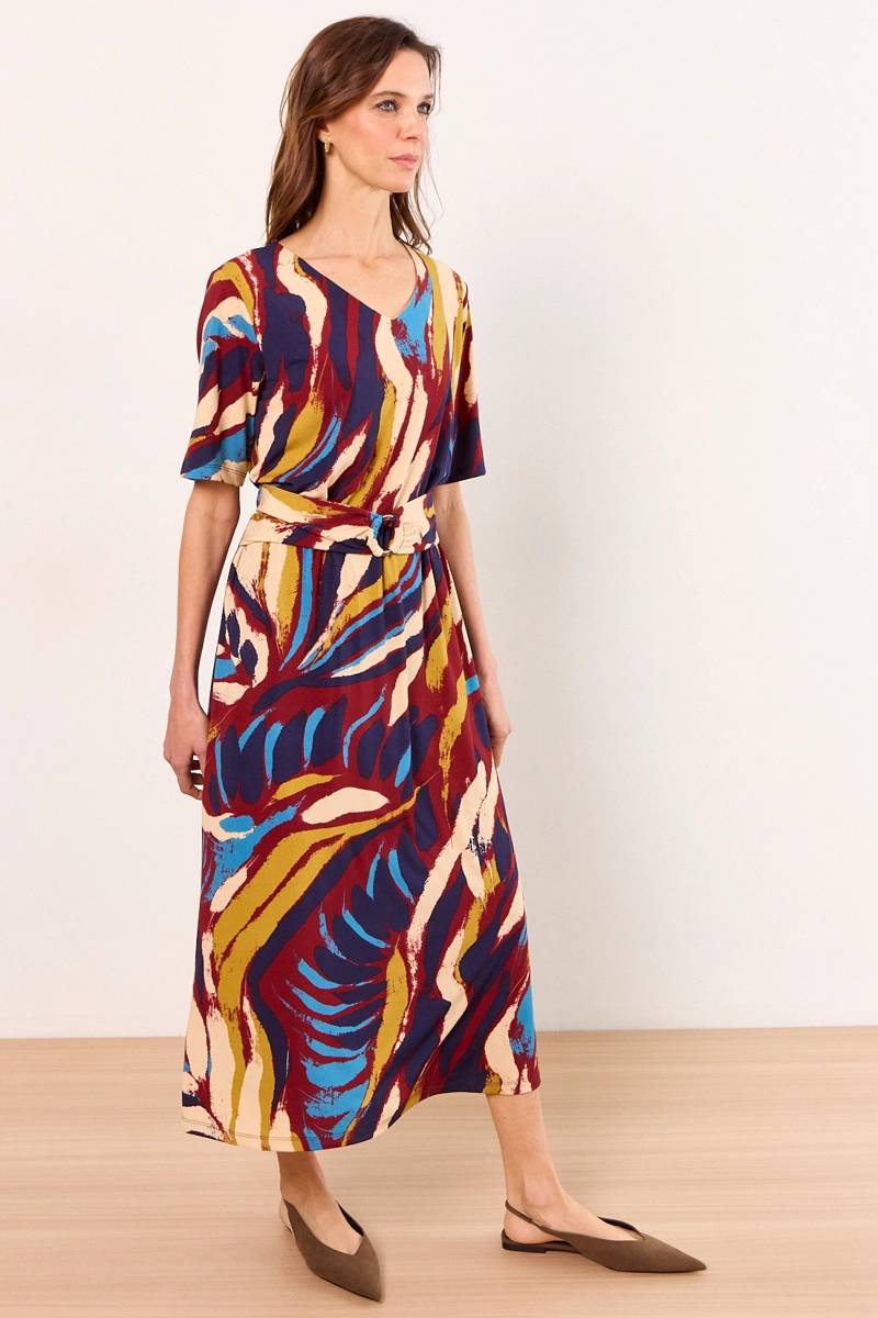 VESTIDO LARGO AZUL MUJER MA GRIFFE - 5