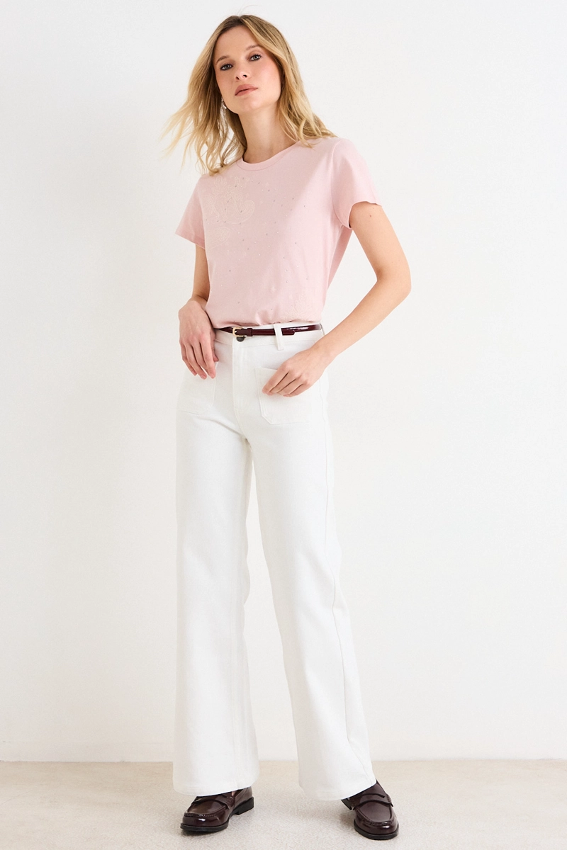 POLERA MANGA CORTA ROSA MUJER ASH - 5