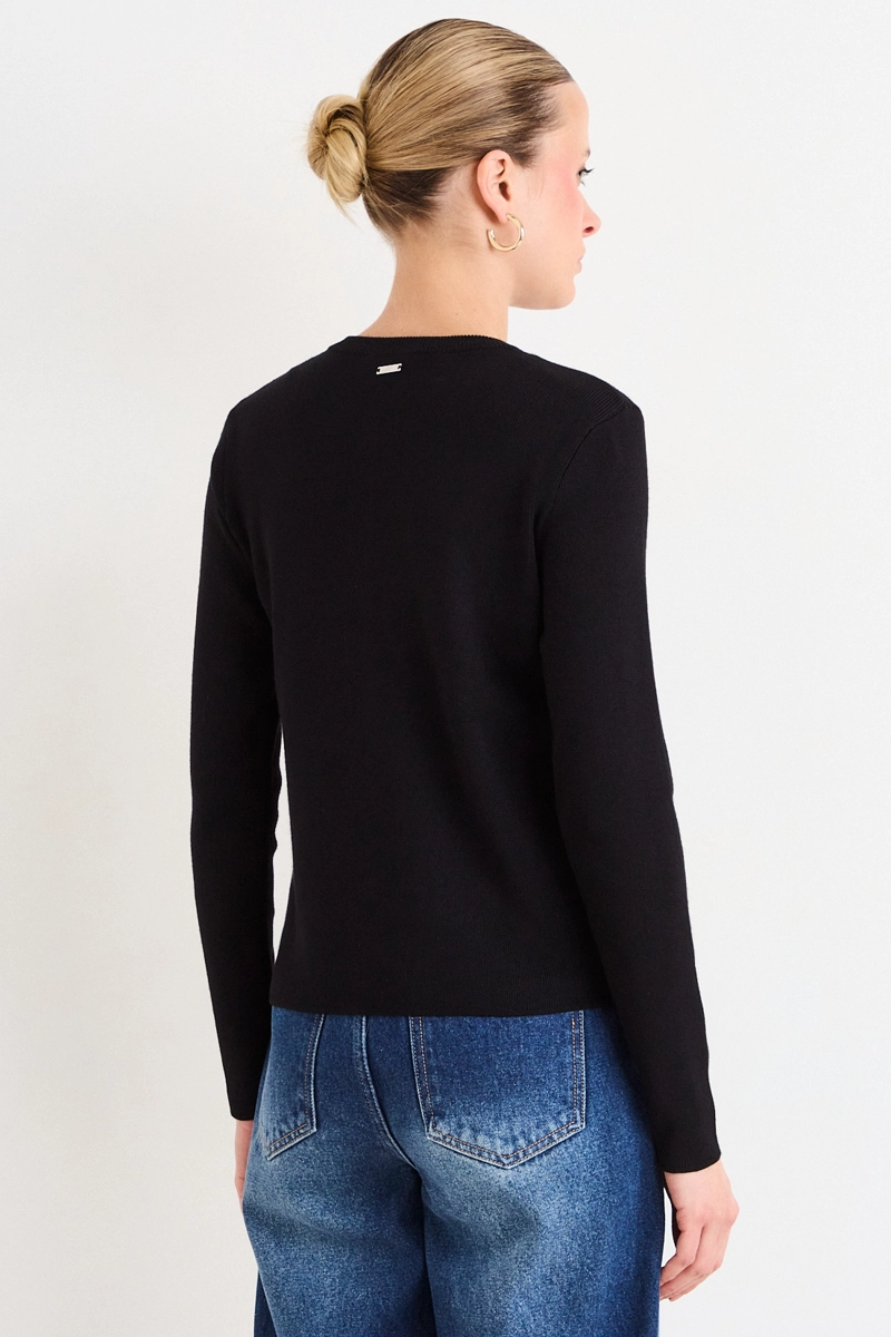 CARDIGAN NEGRO MUJER ASH - 3