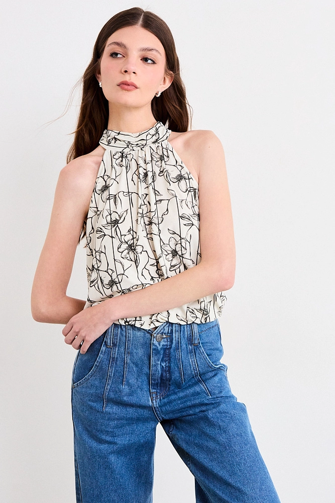 POLERA SIN MANGAS BLANCA MUJER IO - 1