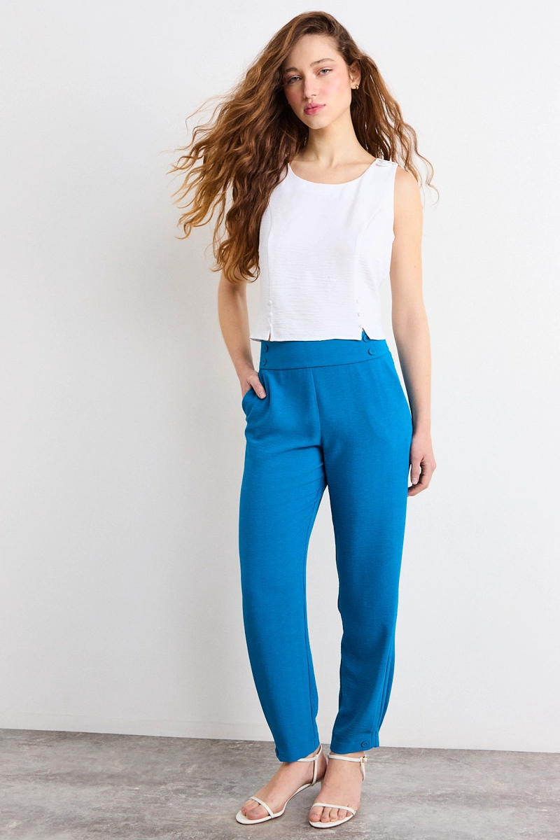 PANTALON AZUL MUJER IO - 1