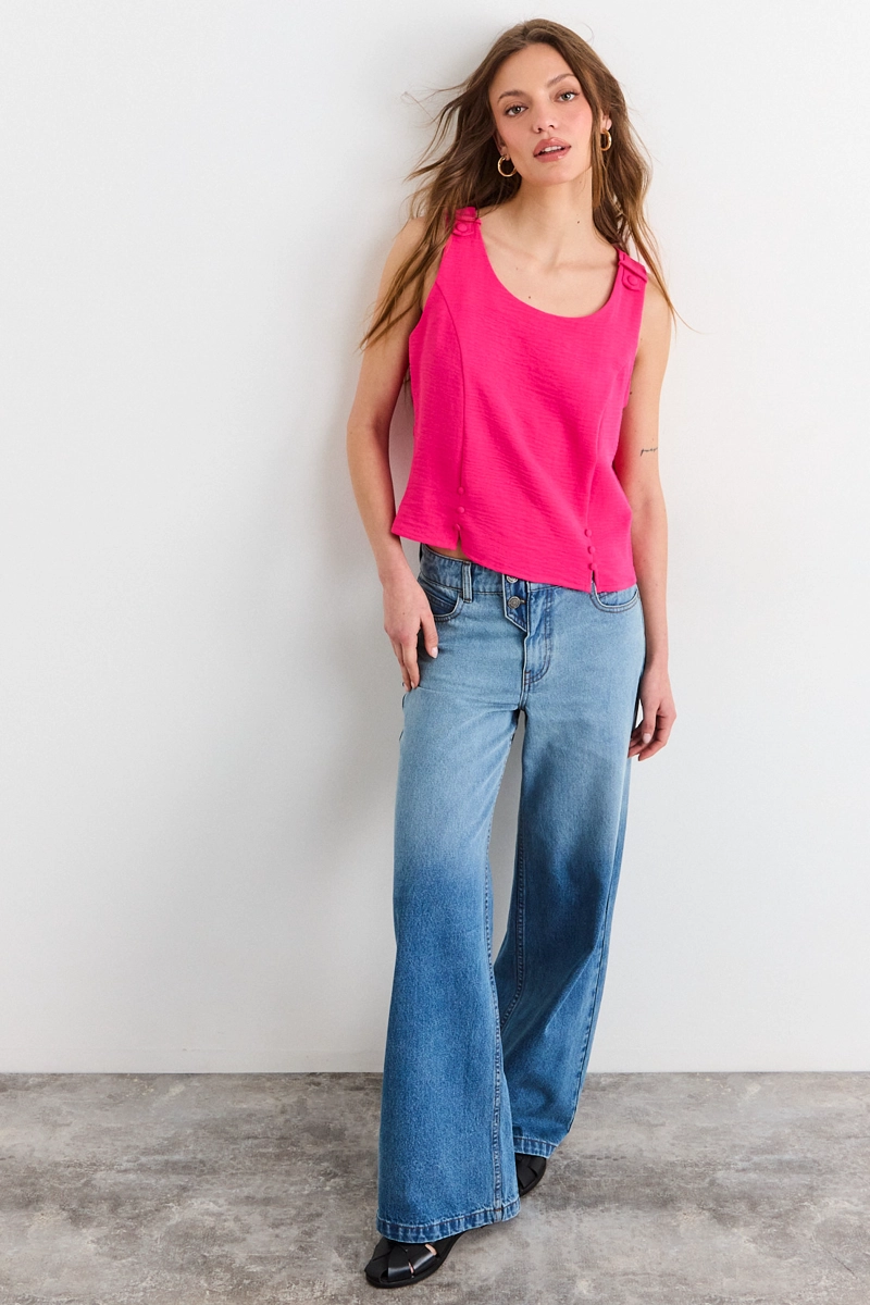 BLUSAS SIN MANGA FUCSIA MUJER IO - 5
