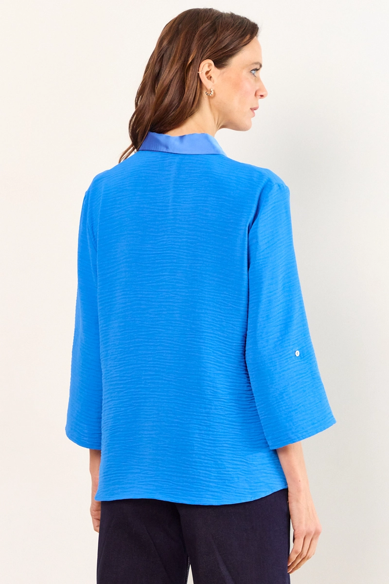 BLUSAS MANGA LARGA AZUL MUJER MA GRIFFE - 3