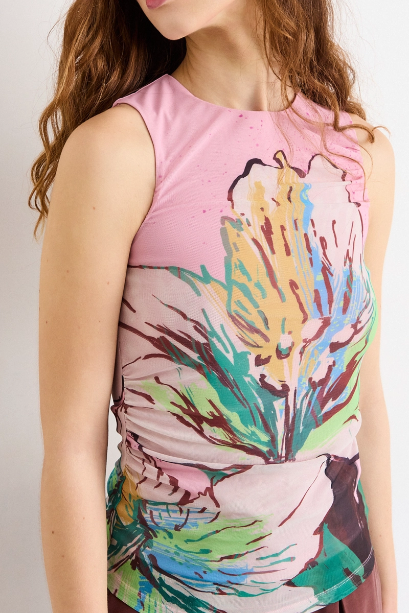 POLERA SIN MANGAS ROSA MUJER IO - 2