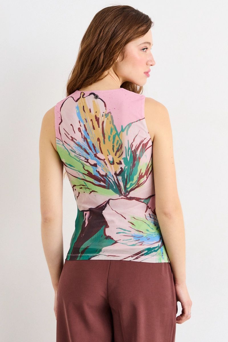 POLERA SIN MANGAS ROSA MUJER IO - 4