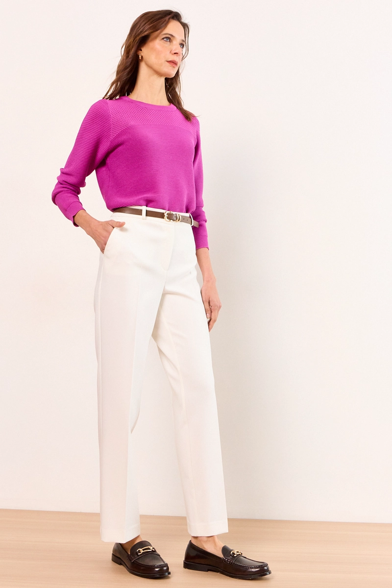 PANTALON BLANCO MUJER MA GRIFFE - 5