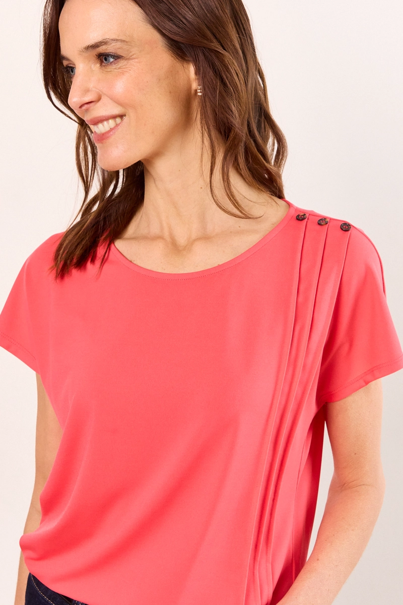 POLERA MANGA CORTA CORAL MUJER MA GRIFFE - 1