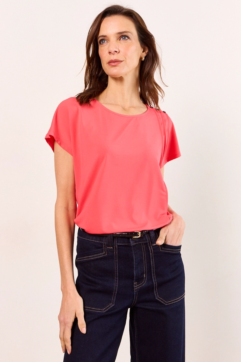 POLERA MANGA CORTA CORAL MUJER MA GRIFFE - 2