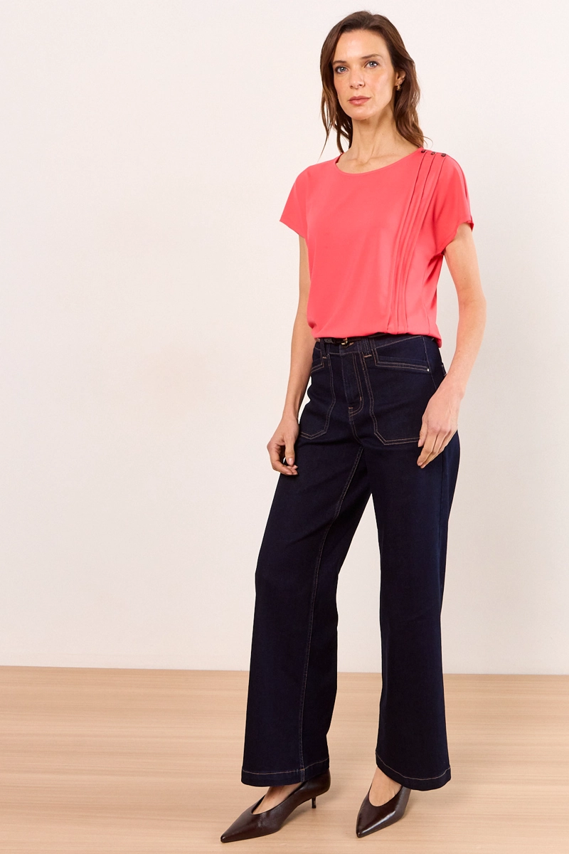 POLERA MANGA CORTA CORAL MUJER MA GRIFFE - 4