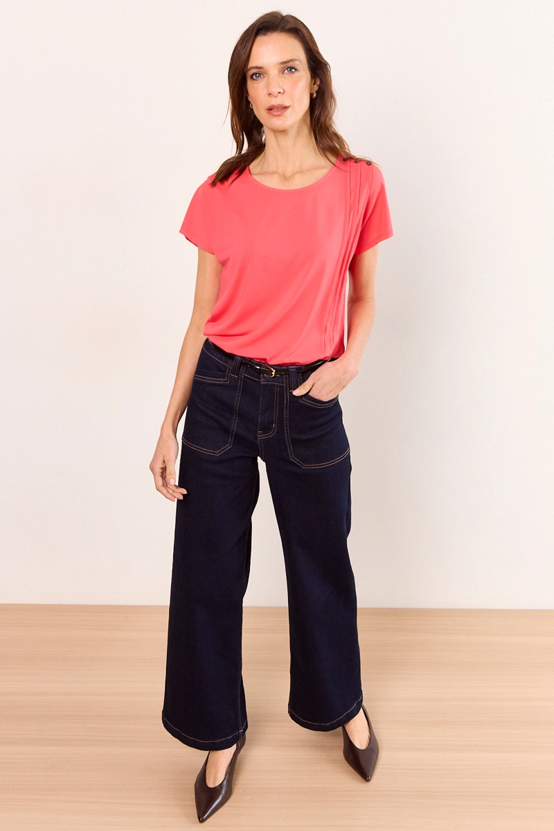 POLERA MANGA CORTA CORAL MUJER MA GRIFFE - 5