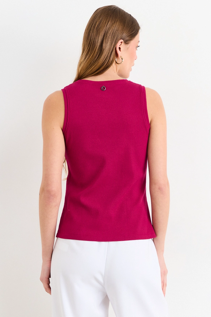 POLERA SIN MANGAS FUCSIA MUJER IO - 3