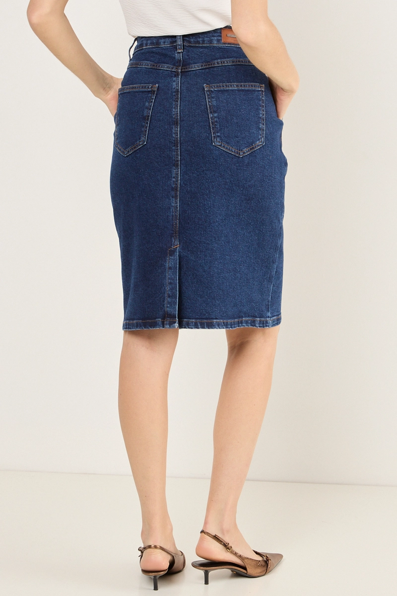 FALDA LARGA AZUL MUJER MA GRIFFE - 5