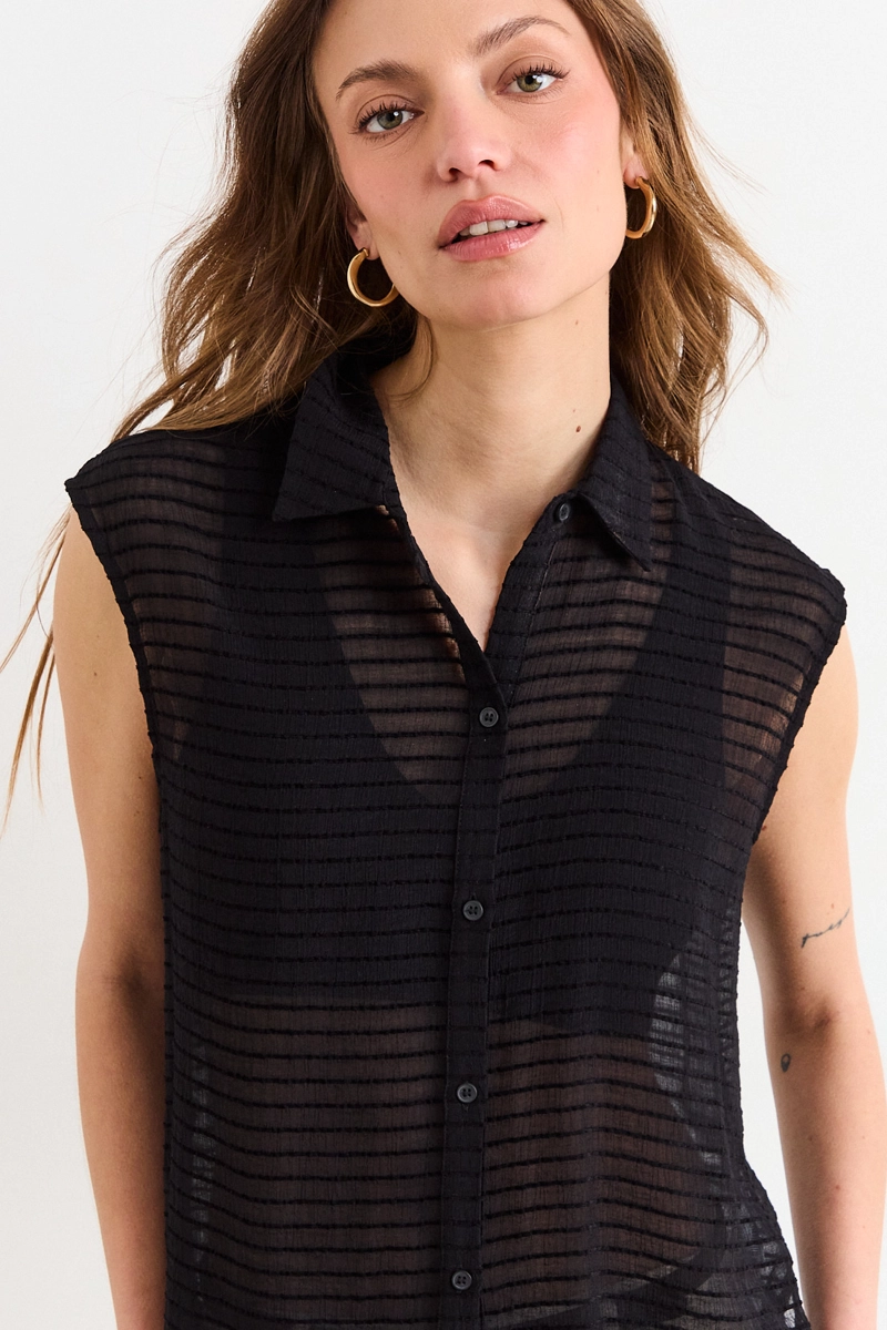 BLUSAS SIN MANGA NEGRO MUJER IO - 2