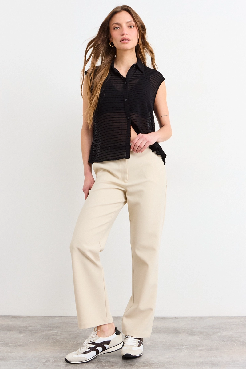 BLUSAS SIN MANGA NEGRO MUJER IO - 4
