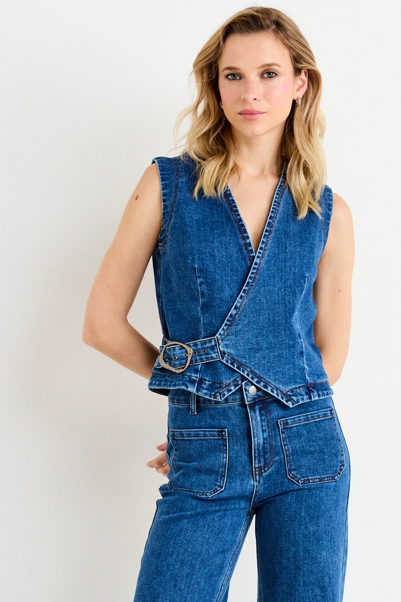 GILET AZUL MUJER ASH - 1