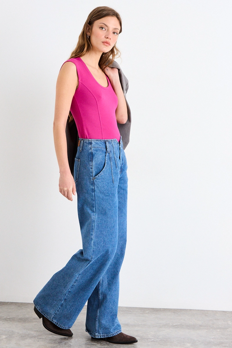 POLERA SIN MANGAS FUCSIA MUJER IO - 4